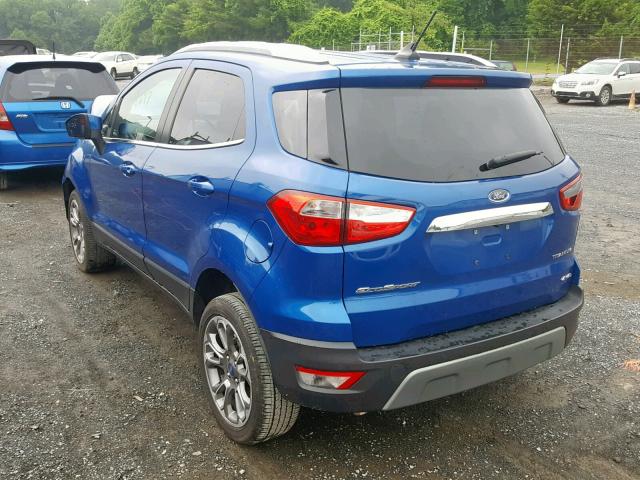 MAJ6P1WLXJC187864 - 2018 FORD ECOSPORT T BLUE photo 3