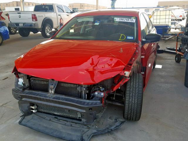 3VW1K7AJ6CM335146 - 2012 VOLKSWAGEN JETTA BASE RED photo 2