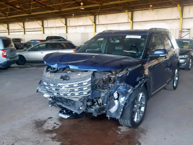 1FM5K7F84GGC13942 - 2016 FORD EXPLORER L BLUE photo 1