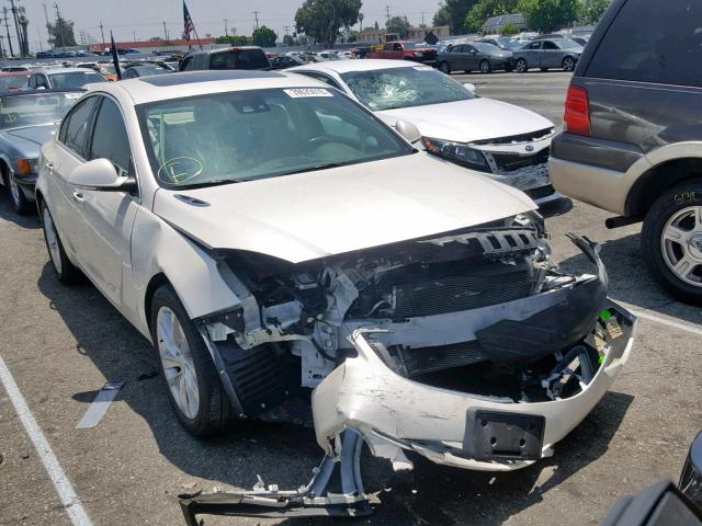 2G4GR5GX3E9257196 - 2014 BUICK REGAL PREM WHITE photo 1