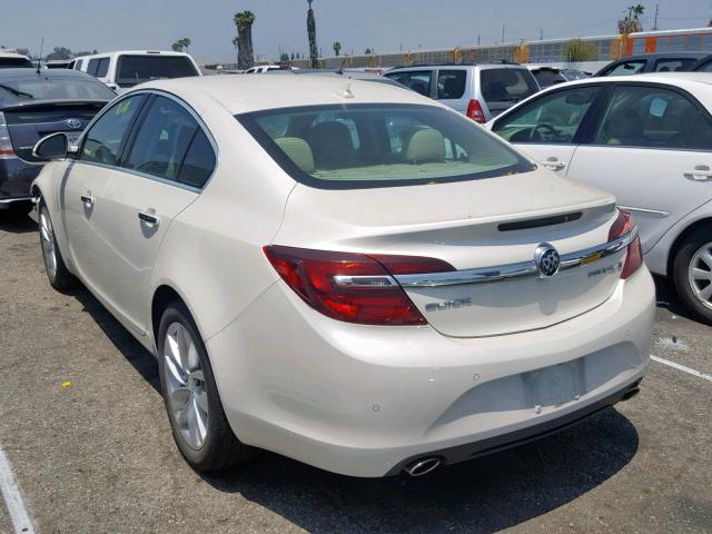 2G4GR5GX3E9257196 - 2014 BUICK REGAL PREM WHITE photo 3