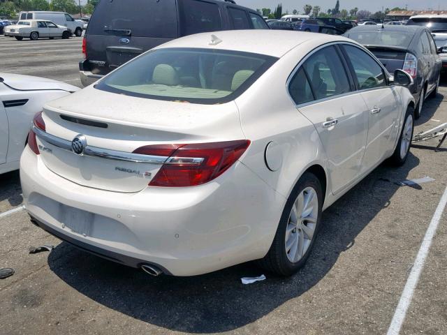 2G4GR5GX3E9257196 - 2014 BUICK REGAL PREM WHITE photo 4