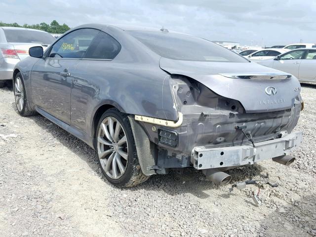 JNKCV64E88M104228 - 2008 INFINITI G37 BASE GRAY photo 3