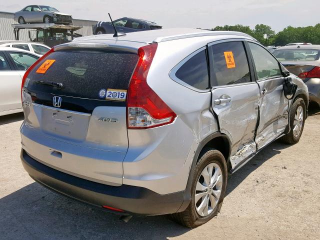 2HKRM4H71DH621700 - 2013 HONDA CR-V EXL SILVER photo 4