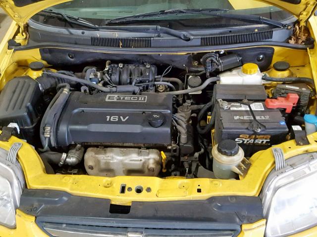 KL1TD66646B661535 - 2006 CHEVROLET AVEO BASE ყვითელი ფოტო 7