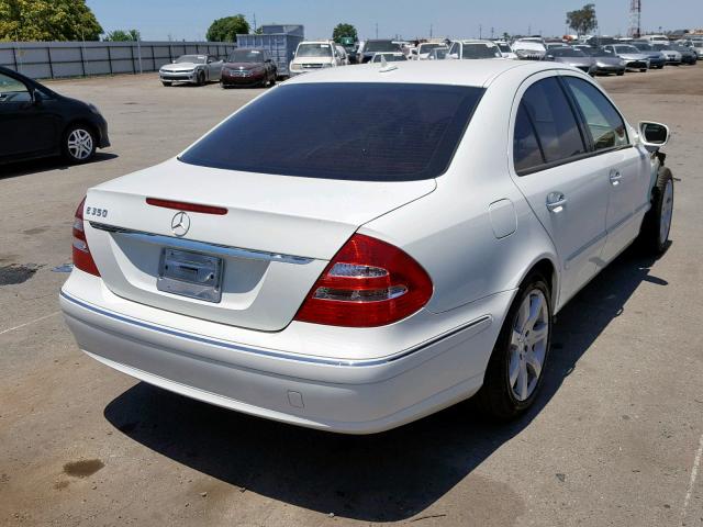 WDBUF56X27B034794 - 2007 MERCEDES-BENZ E 350 WHITE photo 4