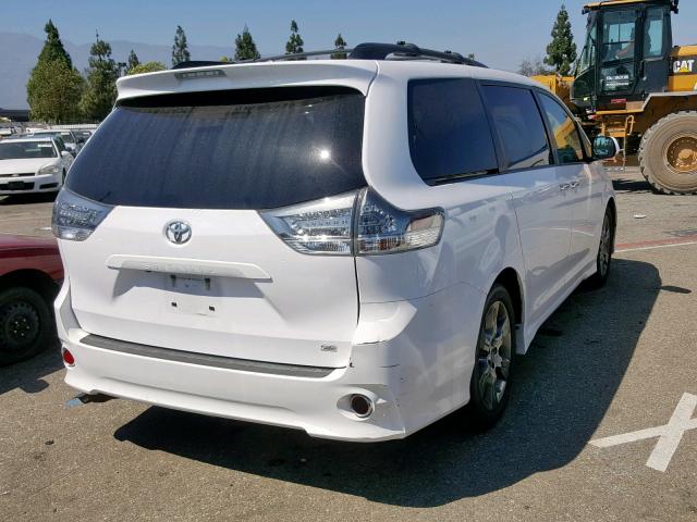 5TDXK3DC0FS662830 - 2015 TOYOTA SIENNA SPO WHITE photo 4