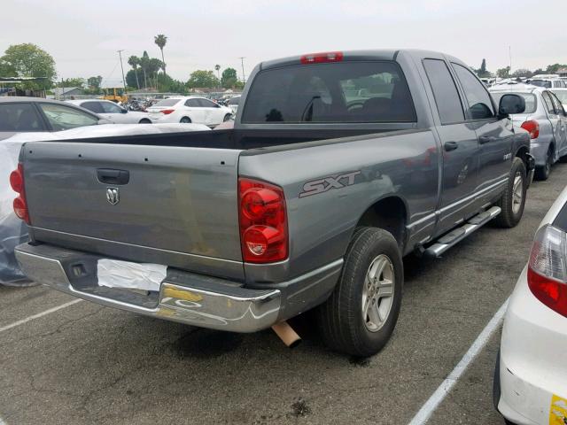 1D7HA18K48J204727 - 2008 DODGE RAM 1500 S CHARCOAL photo 4