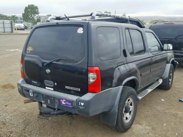 5N1ED28T11C561582 - 2001 NISSAN XTERRA XE BLACK photo 4