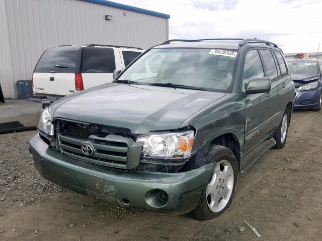 JTEEP21A360144635 - 2006 TOYOTA HIGHLANDER GREEN photo 2