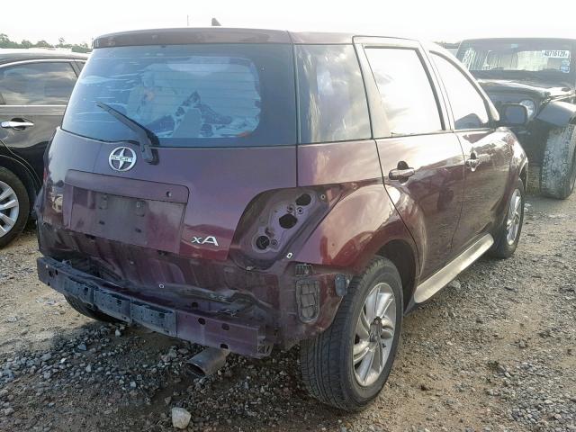 JTKKT624250084535 - 2005 TOYOTA SCION XA BURGUNDY photo 4