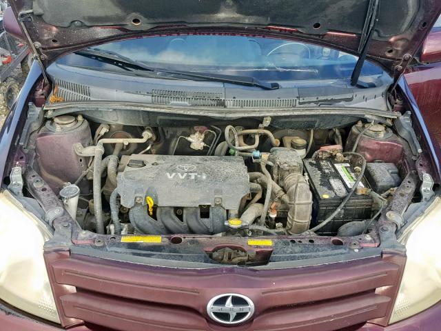 JTKKT624250084535 - 2005 TOYOTA SCION XA BURGUNDY photo 7