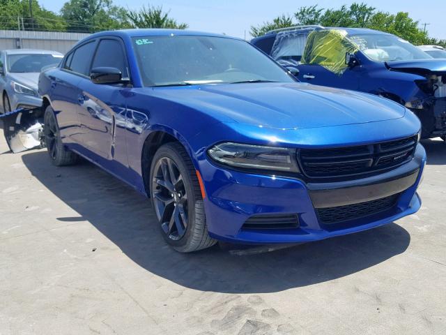 2C3CDXBG0KH554274 - 2019 DODGE CHARGER SX BLUE photo 1