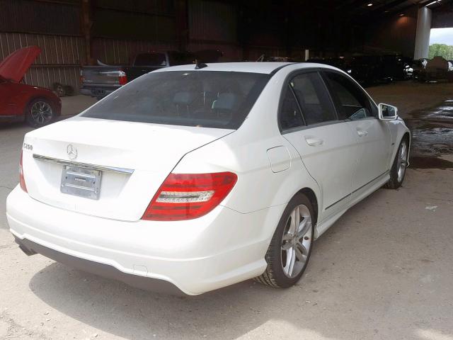 WDDGF4HB4CR212285 - 2012 MERCEDES-BENZ C 250 WHITE photo 4