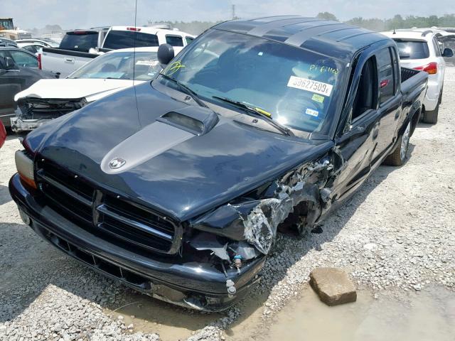 1B7GL2AN1YS749143 - 2000 DODGE DAKOTA QUA BLACK photo 2