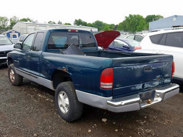 1B7GG23Y1VS165722 - 1997 DODGE DAKOTA GREEN photo 3