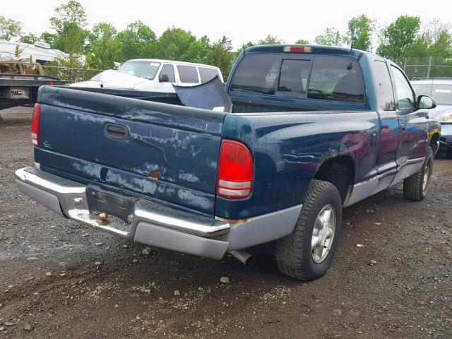 1B7GG23Y1VS165722 - 1997 DODGE DAKOTA GREEN photo 4