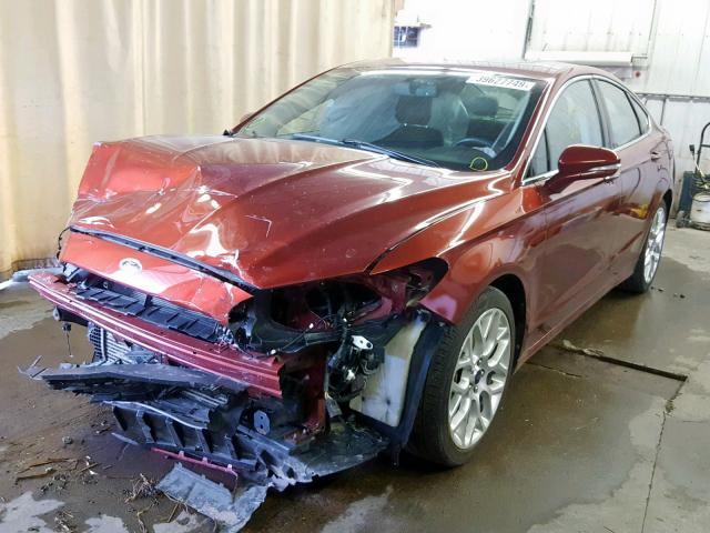 3FA6P0D90ER356265 - 2014 FORD FUSION TIT BURGUNDY photo 2