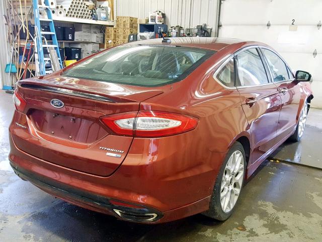 3FA6P0D90ER356265 - 2014 FORD FUSION TIT BURGUNDY photo 4