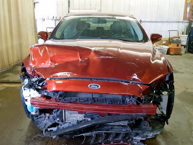 3FA6P0D90ER356265 - 2014 FORD FUSION TIT BURGUNDY photo 9