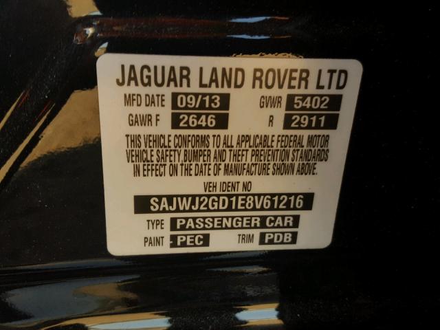 SAJWJ2GD1E8V61216 - 2014 JAGUAR XJL PORTFO BLACK photo 10