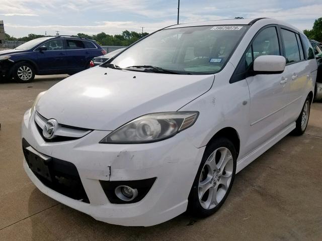 JM1CR293890338142 - 2009 MAZDA 5 WHITE photo 2