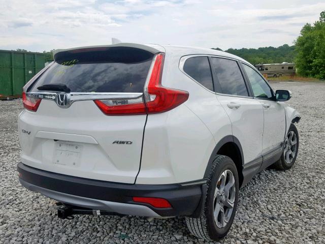 5J6RW2H80JL026166 - 2018 HONDA CR-V EXL WHITE photo 4