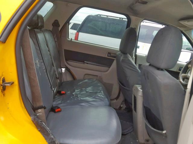 1FMCU49329KC15642 - 2009 FORD ESCAPE HYB YELLOW photo 6