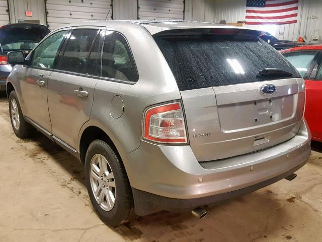 2FMDK38C58BA59532 - 2008 FORD EDGE SEL SILVER photo 3