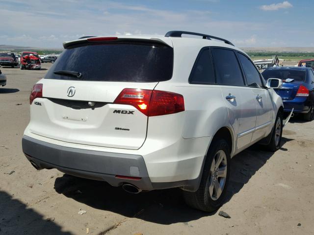 2HNYD28517H505922 - 2007 ACURA MDX SPORT WHITE photo 4