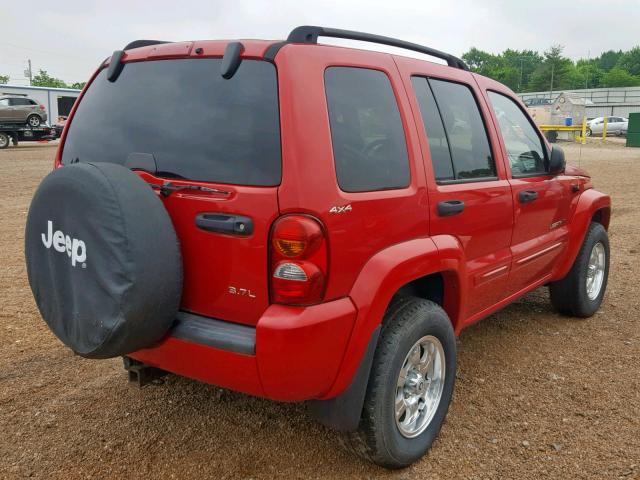 1J8GL58K92W193282 - 2002 JEEP LIBERTY LI RED photo 4