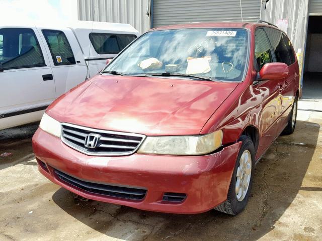 5FNRL18612B045000 - 2002 HONDA ODYSSEY EX MAROON photo 2