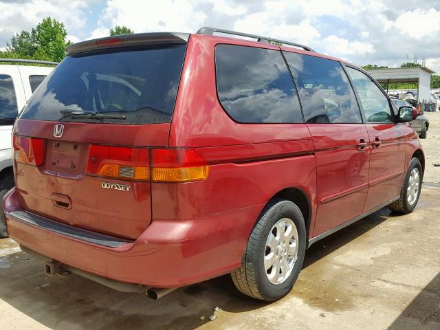 5FNRL18612B045000 - 2002 HONDA ODYSSEY EX MAROON photo 4