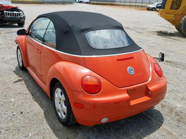 3VWCK21Y03M312938 - 2003 VOLKSWAGEN NEW BEETLE Narıncı foto 3