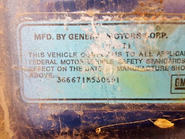 366671M530691 - 1971 OLDSMOBILE DELTA 88 BLUE photo 10