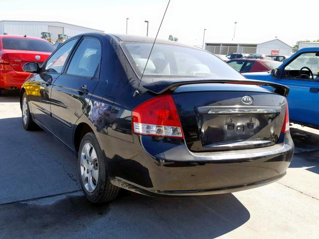 KNAFE122185580595 - 2008 KIA SPECTRA EX BLACK photo 3