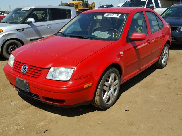 3VWPD69M41M148210 - 2001 VOLKSWAGEN JETTA WOLF RED photo 2