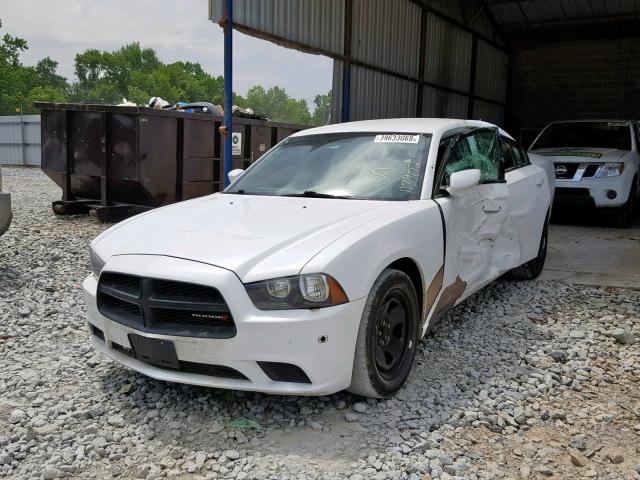 2C3CDXAT9DH701113 - 2013 DODGE CHARGER PO WHITE photo 2