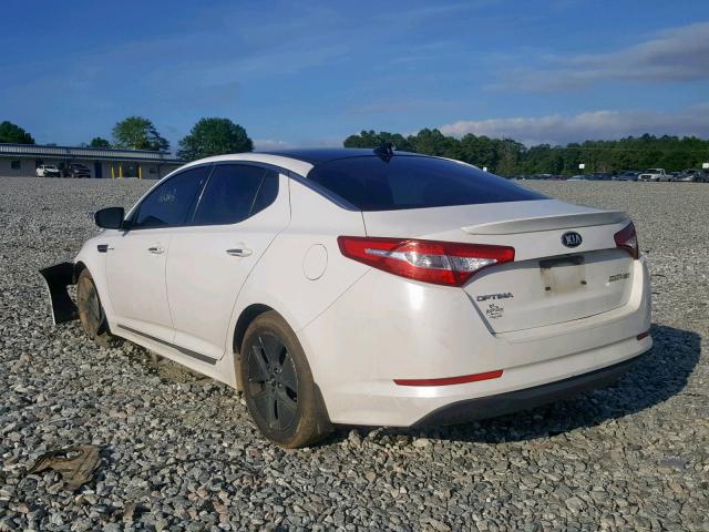 KNAGM4AD8D5045480 - 2013 KIA OPTIMA HYB WHITE photo 3