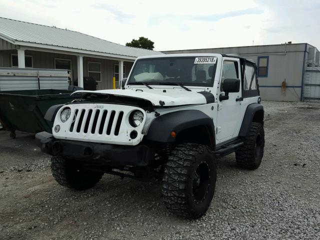 1C4AJWAG3EL318264 - 2014 JEEP WRANGLER S WHITE photo 2