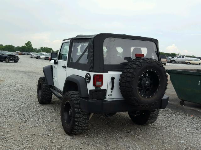 1C4AJWAG3EL318264 - 2014 JEEP WRANGLER S WHITE photo 3