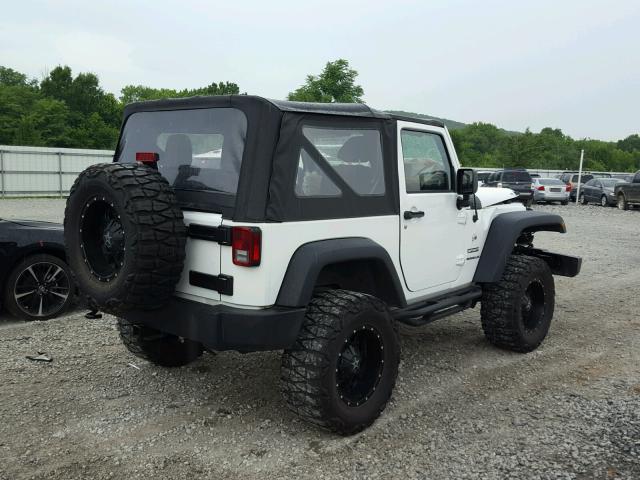 1C4AJWAG3EL318264 - 2014 JEEP WRANGLER S WHITE photo 4