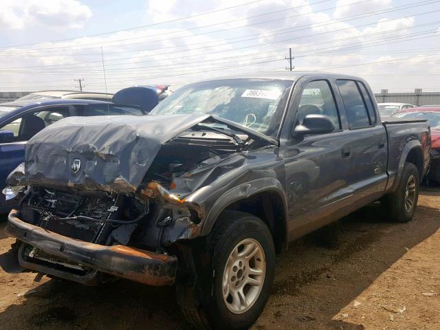 1D7HL38X43S301186 - 2003 DODGE DAKOTA QUA GRAY photo 2