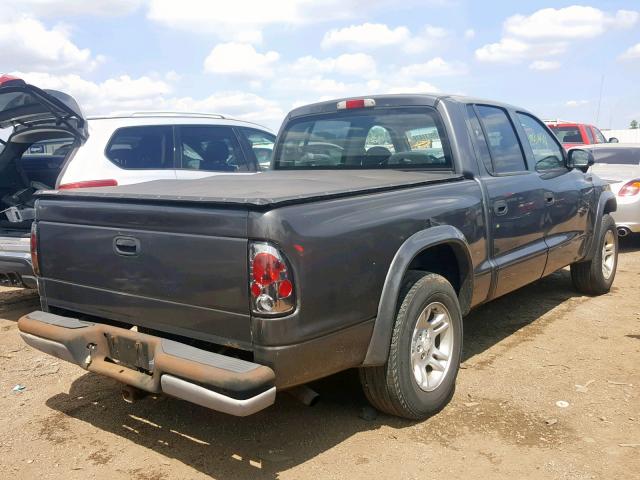 1D7HL38X43S301186 - 2003 DODGE DAKOTA QUA GRAY photo 4