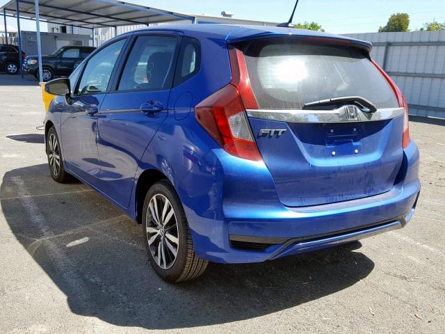 3HGGK5H84KM715932 - 2019 HONDA FIT EX BLUE photo 3