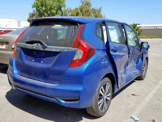 3HGGK5H84KM715932 - 2019 HONDA FIT EX BLUE photo 4