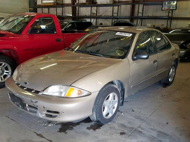 1G1JC524617348928 - 2001 CHEVROLET CAVALIER B TAN photo 2