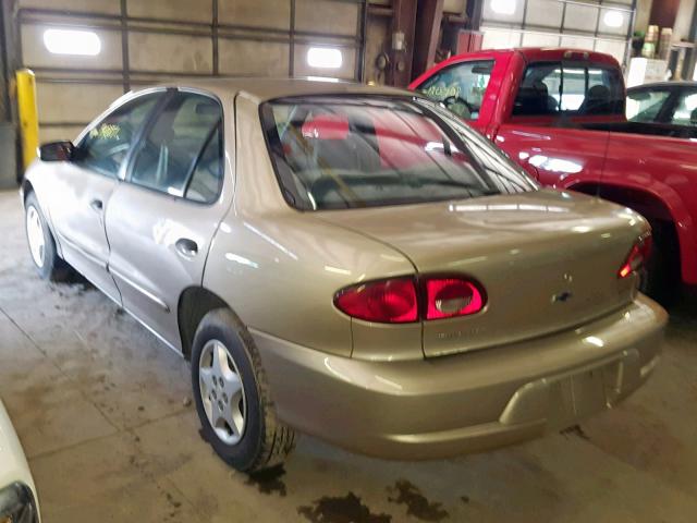 1G1JC524617348928 - 2001 CHEVROLET CAVALIER B TAN photo 3