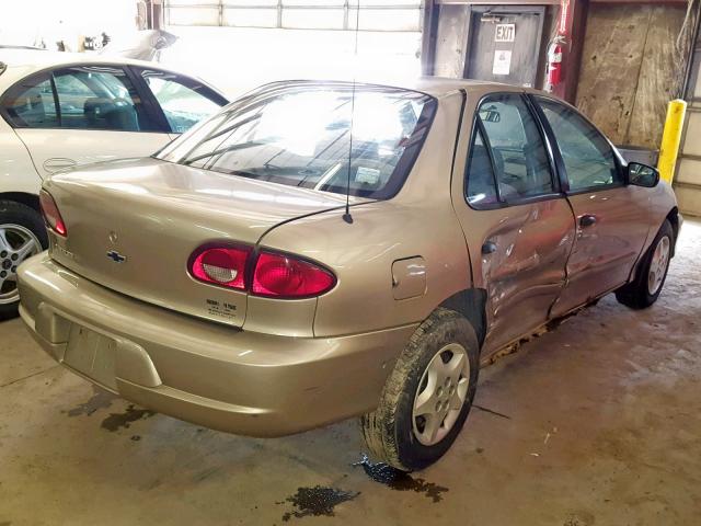 1G1JC524617348928 - 2001 CHEVROLET CAVALIER B TAN photo 4