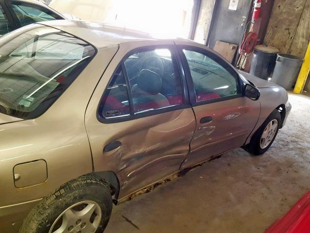 1G1JC524617348928 - 2001 CHEVROLET CAVALIER B TAN photo 9